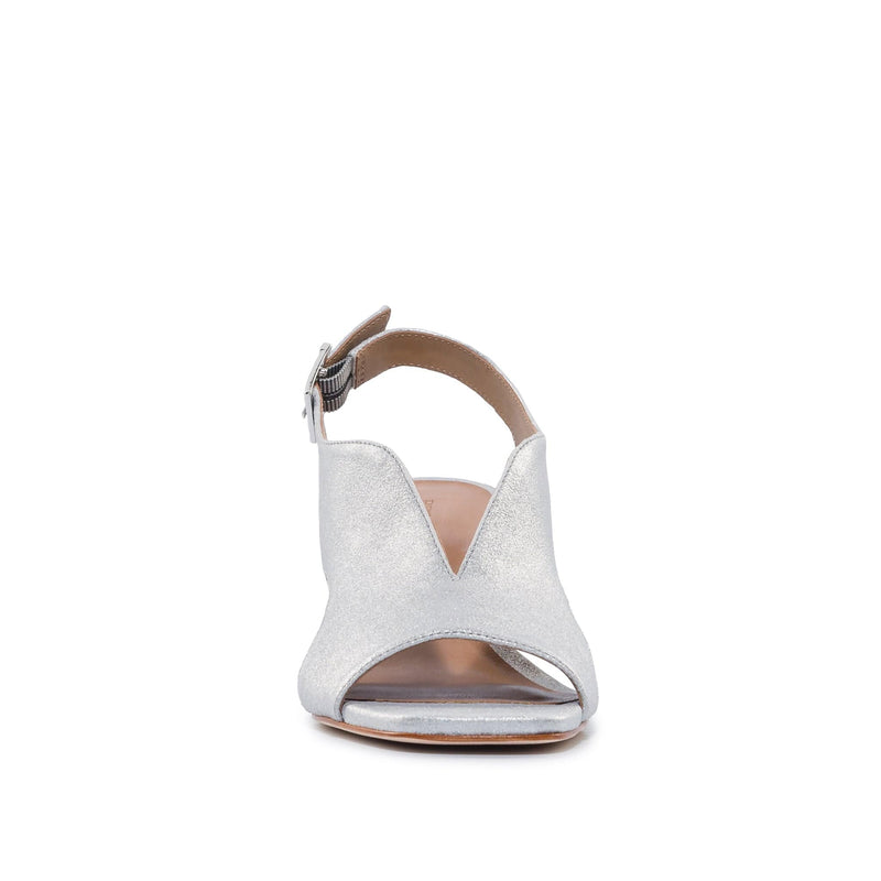 Sandalias Tacones Bernardo Bedford Mid Mujer Plateados | MUF6987WI