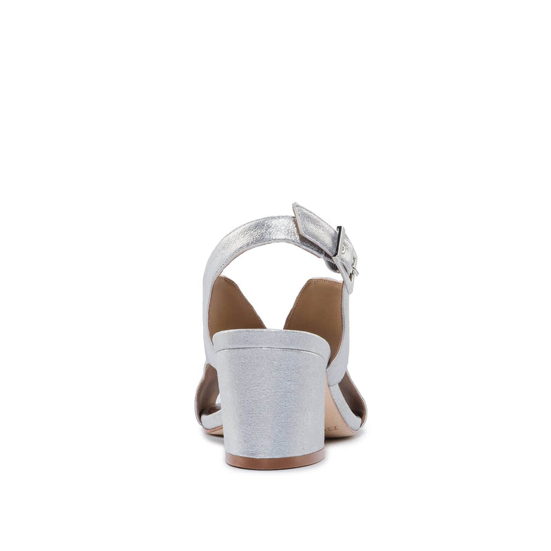 Sandalias Tacones Bernardo Bedford Mid Mujer Plateados | MUF6987WI