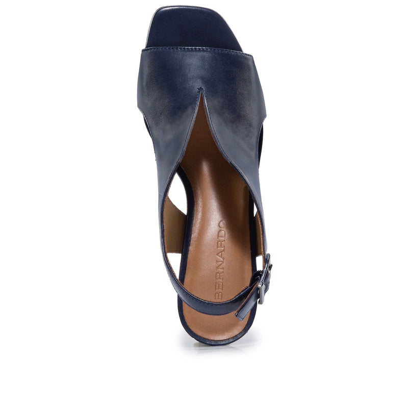 Sandalias Tacones Bernardo Bedford Mid Mujer Azul Marino Oscuro | ZQL7138OS