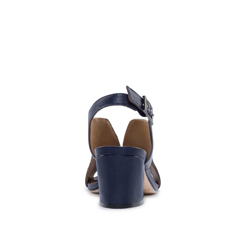 Sandalias Tacones Bernardo Bedford Mid Mujer Azul Marino Oscuro | ZQL7138OS