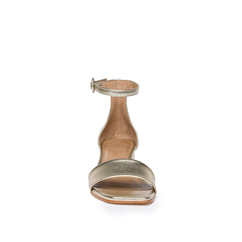 Sandalias Tacones Bernardo Jalena Low Mujer Dorados | KJT118RB