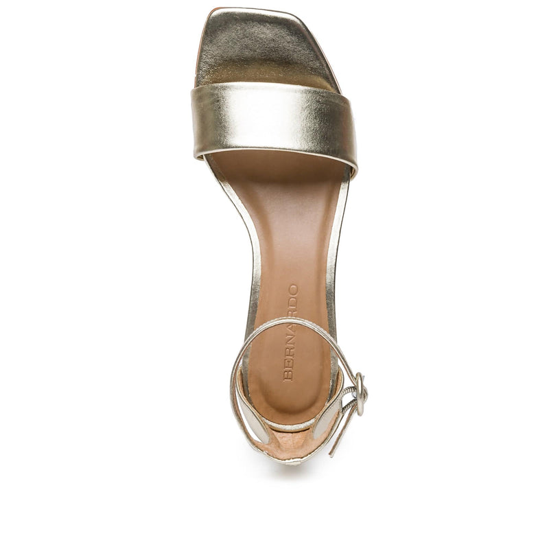 Sandalias Tacones Bernardo Jalena Low Mujer Dorados | KJT118RB