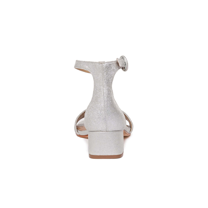 Sandalias Tacones Bernardo Jalena Low Mujer Plateados | ZAF7089MY