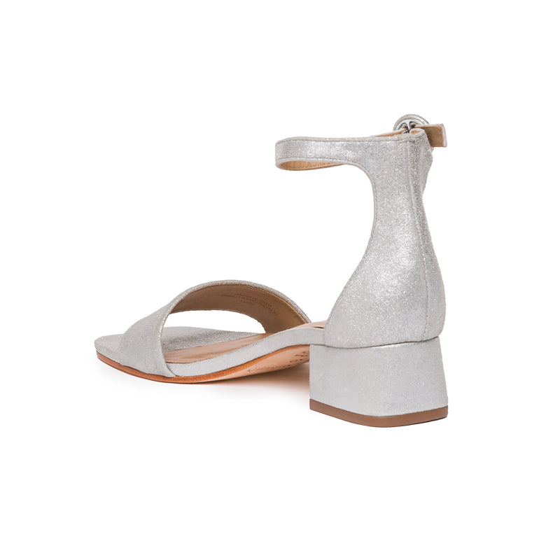 Sandalias Tacones Bernardo Jalena Low Mujer Plateados | ZAF7089MY