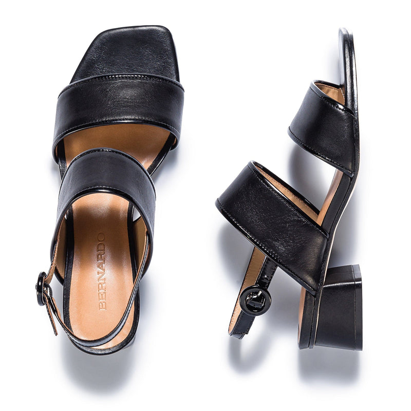 Sandalias Tacones Bernardo Jasper Slingback Mujer Negros | FUV3092FM