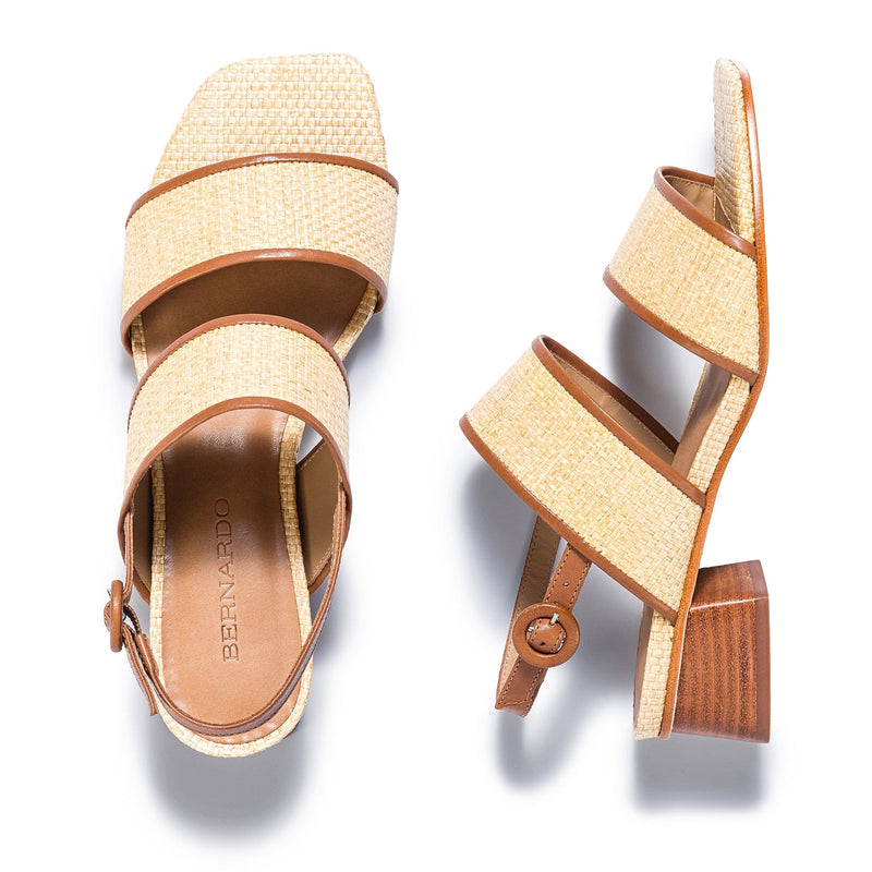 Sandalias Tacones Bernardo Jasper Slingback Mujer Marrom Claro | ODZ1839BU