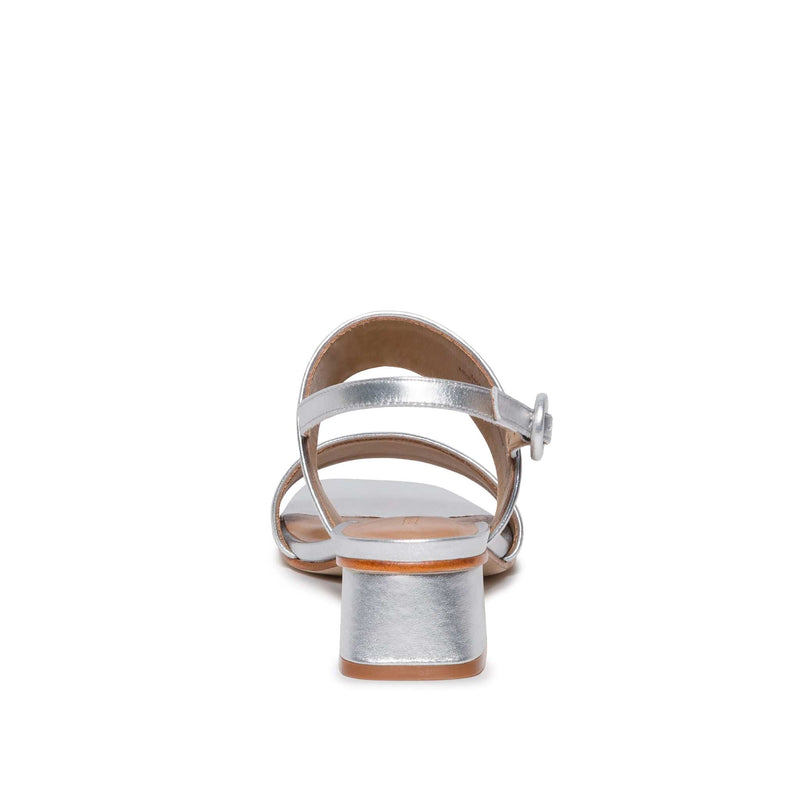 Sandalias Tacones Bernardo Jasper Slingback Mujer Plateados Dorados | UHU378VW
