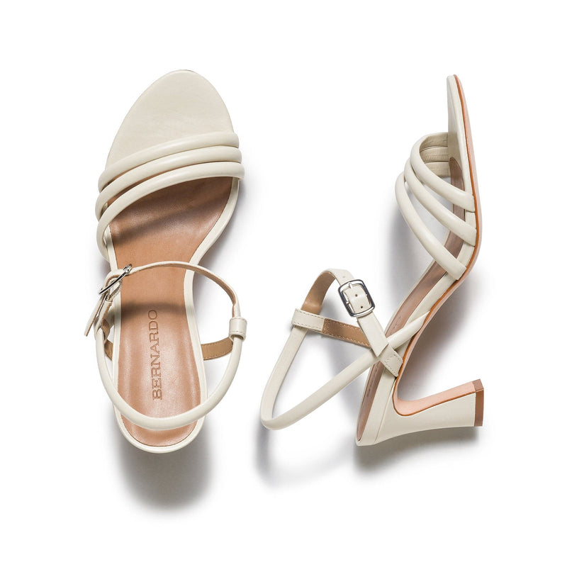 Sandalias Tacones Bernardo Noor Mujer Blancos | GHN5941ID