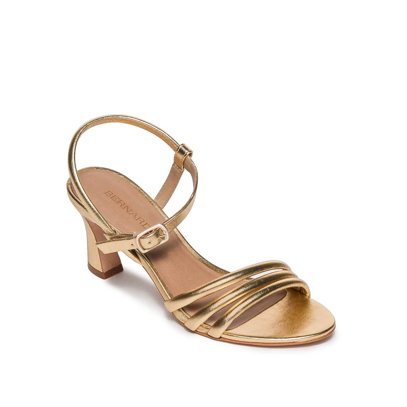 Sandalias Tacones Bernardo Noor Mujer Dorados | UXJ1546TY