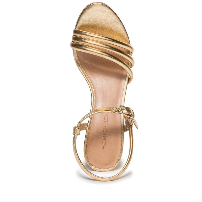 Sandalias Tacones Bernardo Noor Mujer Dorados | UXJ1546TY