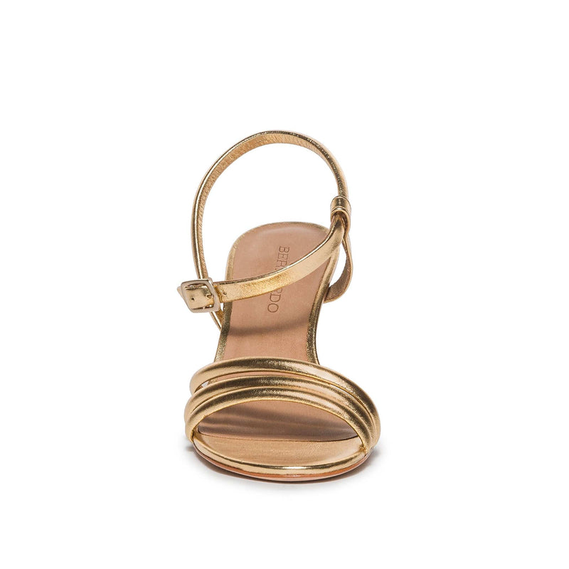 Sandalias Tacones Bernardo Noor Mujer Dorados | UXJ1546TY