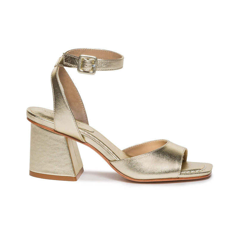 Sandalias Tacones Bernardo Nyack Mujer Dorados | XPX748MC