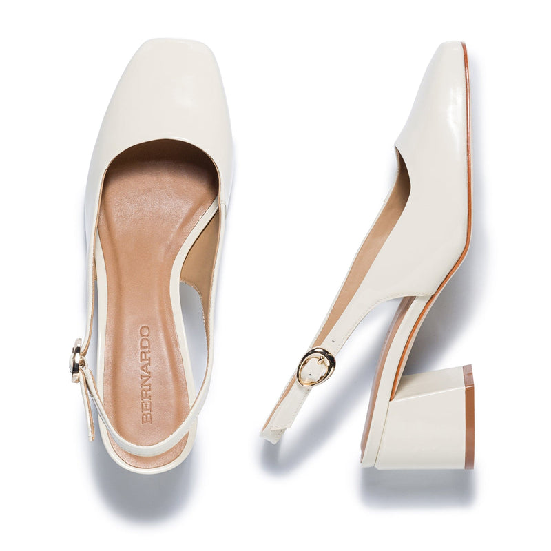 Tacones Bernardo Alexia Slingback Mujer Blancos | SPT8134NR