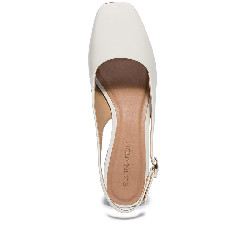 Tacones Bernardo Alexia Slingback Mujer Blancos | SPT8134NR