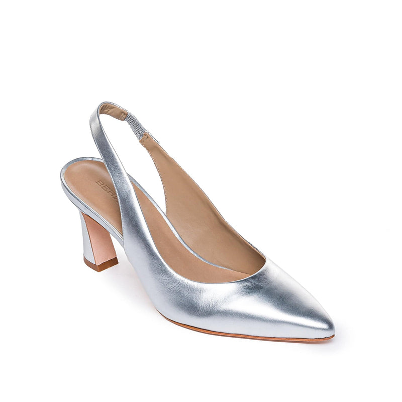 Tacones Bernardo Felicity Slingback Mujer Plateados | ZRD8073TX