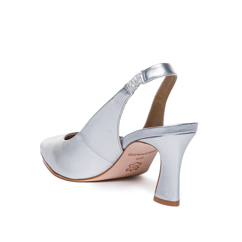 Tacones Bernardo Felicity Slingback Mujer Plateados | ZRD8073TX