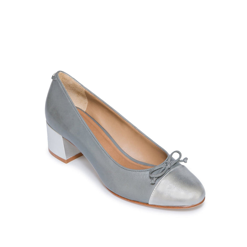 Tacones Bernardo Marisol Ballerina Mujer Grises Plateados | GEE7252MV