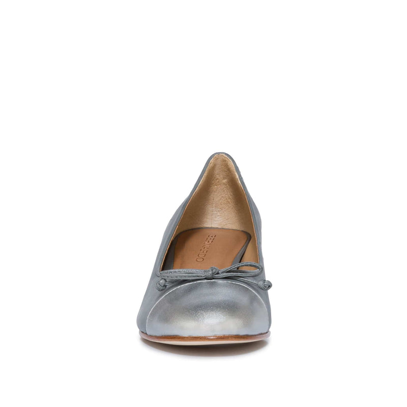 Tacones Bernardo Marisol Ballerina Mujer Grises Plateados | GEE7252MV