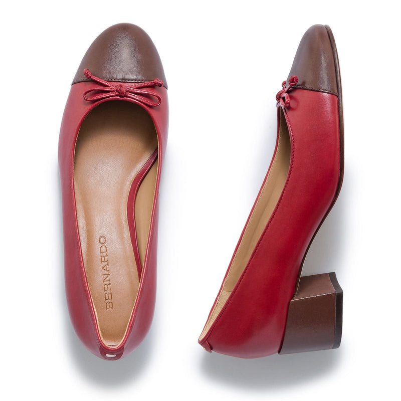Tacones Bernardo Marisol Ballerina Mujer Rojos Oscuro Chocolate | JAF1231QO