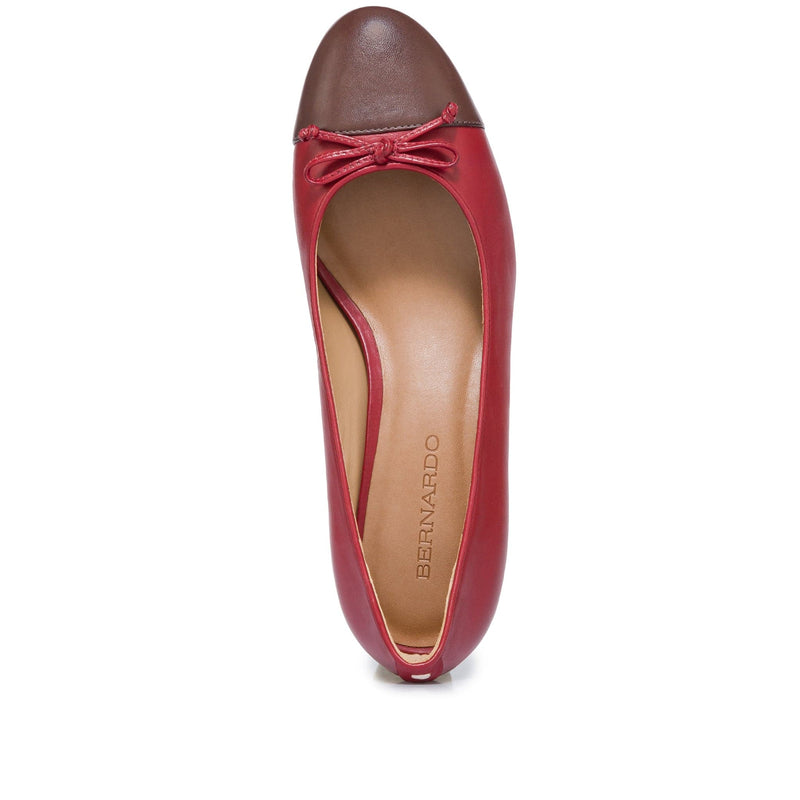 Tacones Bernardo Marisol Ballerina Mujer Rojos Oscuro Chocolate | JAF1231QO