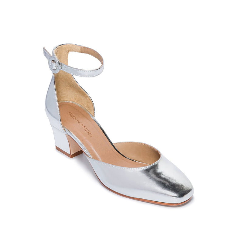 Tacones Bernardo Remy Mary Jane Mujer Plateados | MSE9190IX