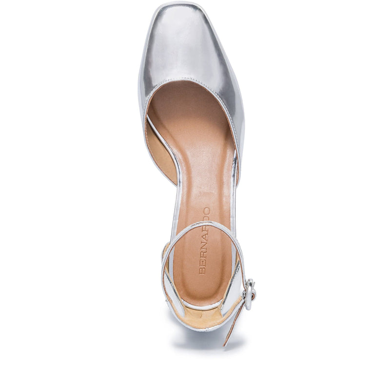 Tacones Bernardo Remy Mary Jane Mujer Plateados | MSE9190IX